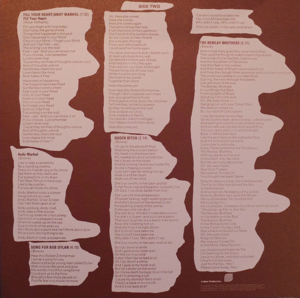 David Bowie – Hunky Dory LP vinyl record, image 6 of 9