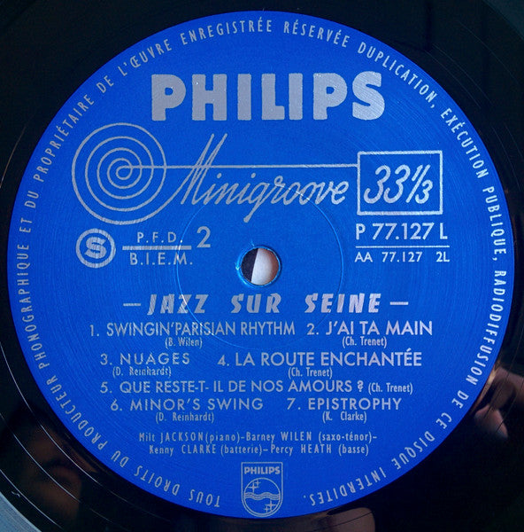 Milt Jackson, Barney Wilen, Percy Heath, Kenny Clarke – Jazz Sur Seine LP vinyl record, image 6 of 7