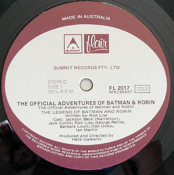 Batman & Robin – The Official Adventures Of Batman & Robin LP vinyl record, image 3 of 4
