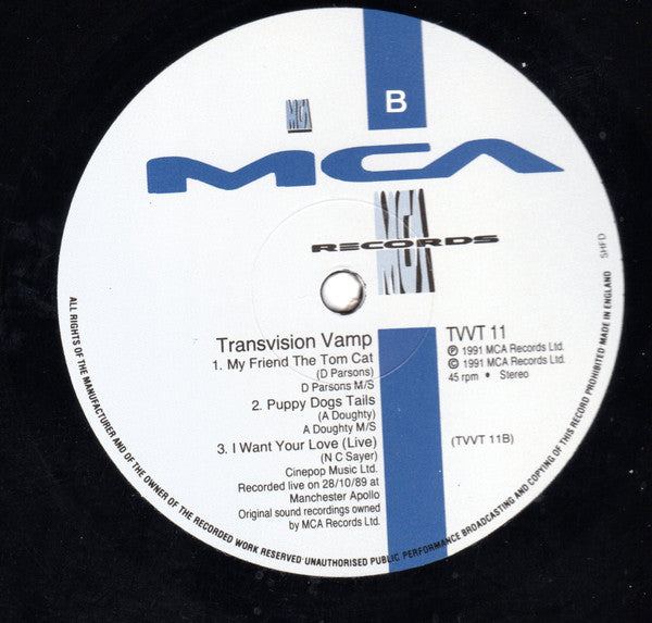 Transvision Vamp – If Looks Could Kill 12" vinyl record, image 4 of 4
