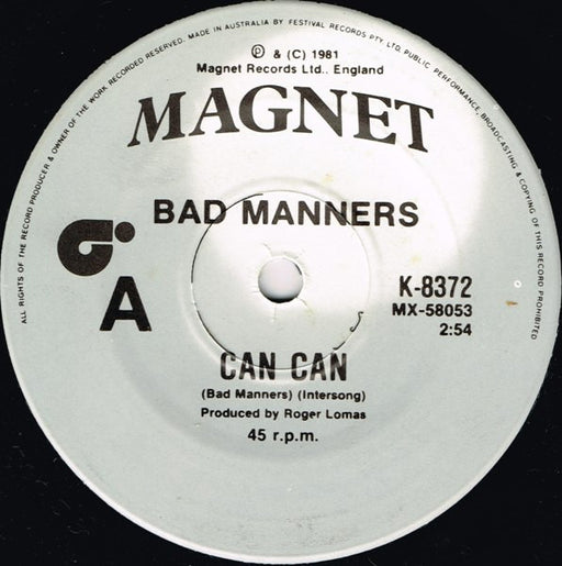Bad Manners – Can Can 7" vinyl record, image 1 of 2