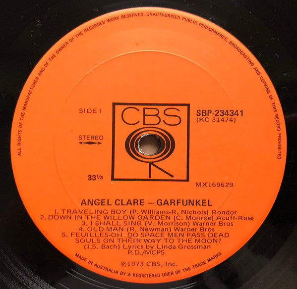 Art Garfunkel – Angel Clare LP vinyl record, image 3 of 4