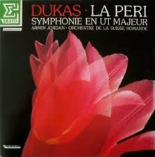 Paul Dukas, L'Orchestre De La Suisse Romande, Armin Jordan – La Péri - Symphonie En Ut Majeur LP vinyl record, image 1 of 3