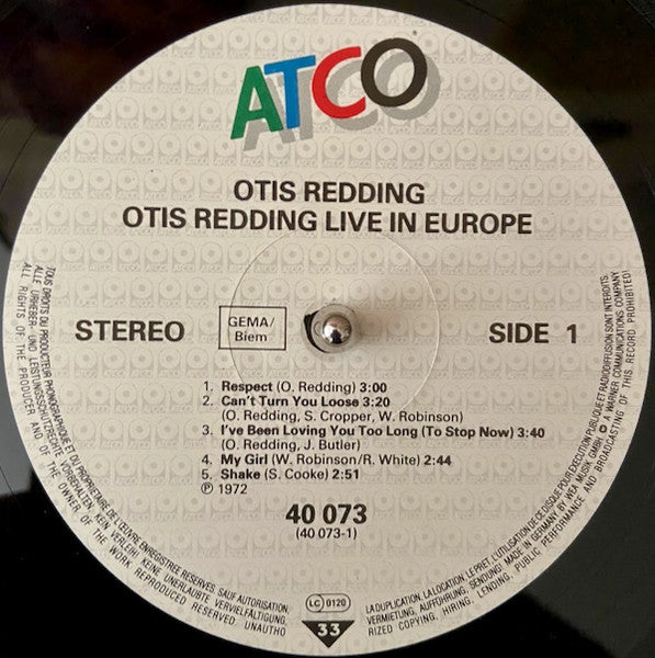 Otis Redding – Otis Redding Live In Europe LP vinyl record, image 3 of 4