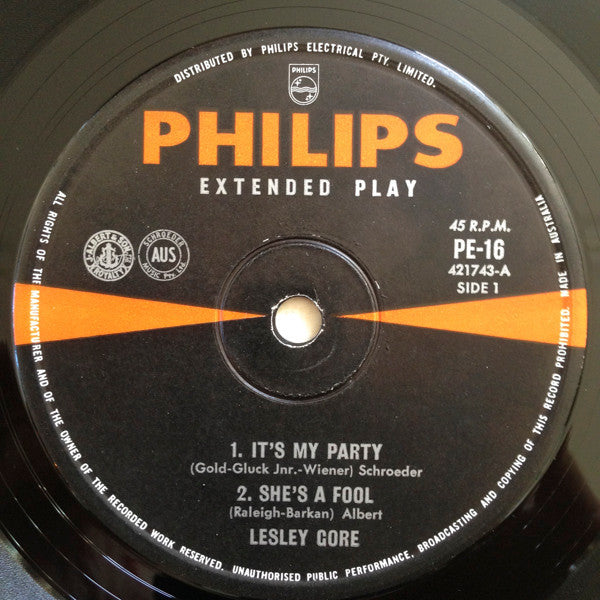 Lesley Gore – Lesley Gore 7" vinyl record, image 5 of 5