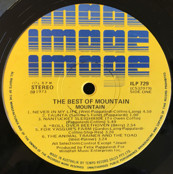 Mountain – The Best Of Mountain LP vinyl record, image 5 of 6