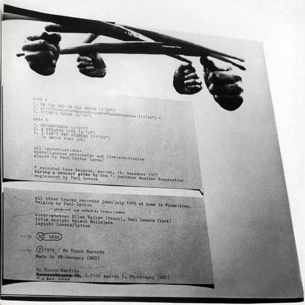 Paul Lytton – The Inclined Stick LP vinyl record, image 2 of 7