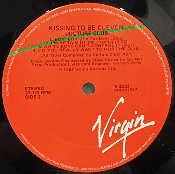 Culture Club – Kissing To Be Clever LP vinyl record, image 3 of 6