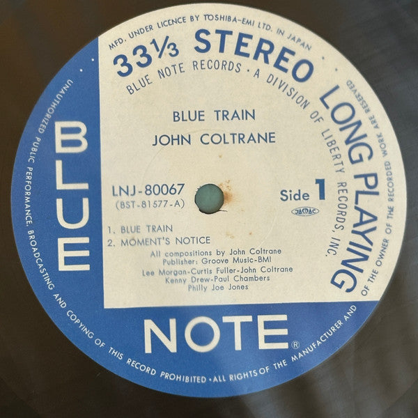 John Coltrane – Blue Train LP vinyl record, image 3 of 4