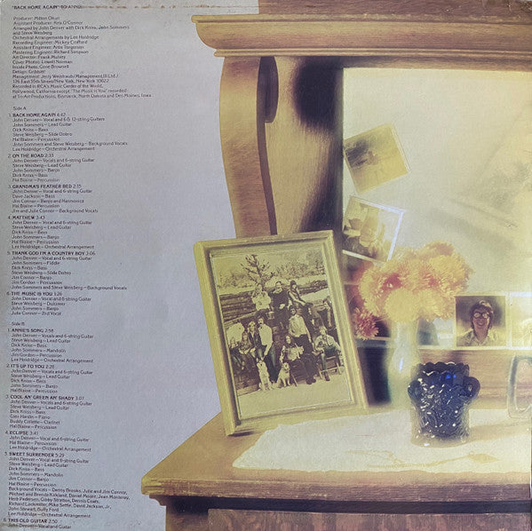 John Denver – Back Home Again LP vinyl record, image 3 of 8