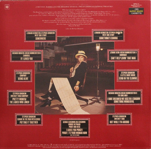 Barbra Streisand – The Broadway Album LP vinyl record, image 2 of 6