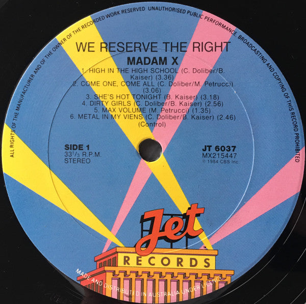 Madam X – We Reserve The Right LP vinyl record, image 3 of 6