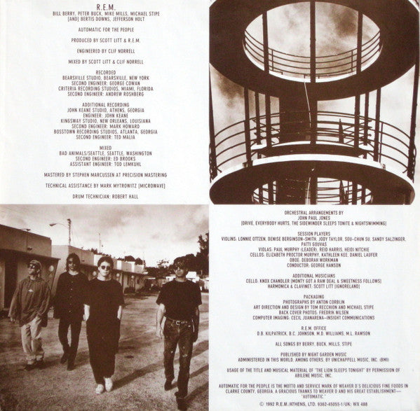 R.E.M. – Automatic For The People LP vinyl record, image 5 of 10