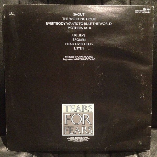 Tears For Fears – Songs From The Big Chair LP vinyl record, image 2 of 7