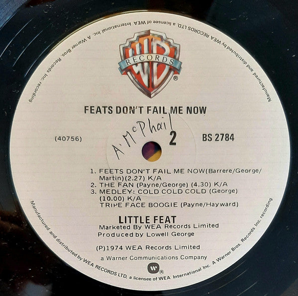 Little Feat – Feats Don't Fail Me Now LP vinyl record, image 4 of 4