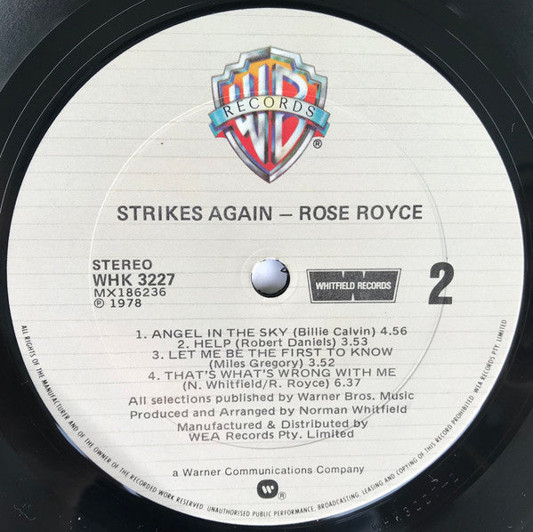 Rose Royce – Strikes Again LP vinyl record, image 6 of 6