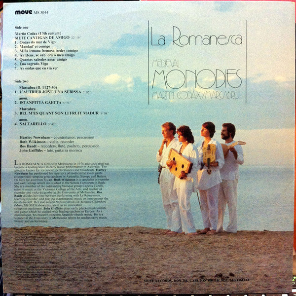 La Romanesca – Medieval Monodies LP vinyl record, image 3 of 5