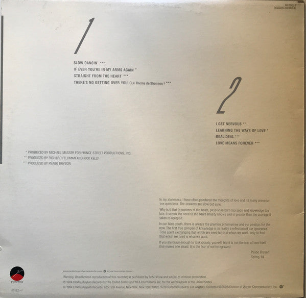 Peabo Bryson – Straight From The Heart LP vinyl record, image 2 of 6