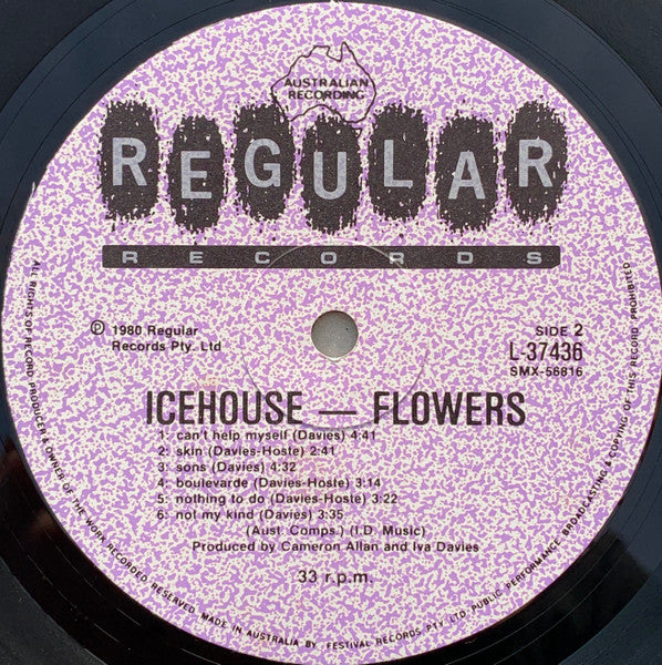 Flowers – Icehouse LP vinyl record, image 6 of 7