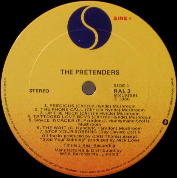 The Pretenders – Pretenders LP vinyl record, image 3 of 6