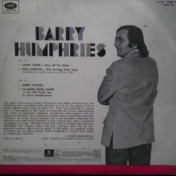 Barry Humphries – Barry Humphries LP vinyl record, image 2 of 4