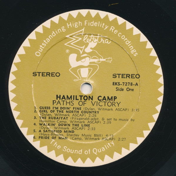 Hamilton Camp – Paths Of Victory LP vinyl record, image 2 of 2
