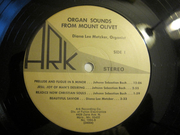 Diana Lee Metzker – Organ Sounds From Mount Olivet LP vinyl record, image 3 of 3