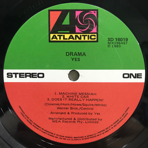 Yes – Drama LP vinyl record, image 8 of 9