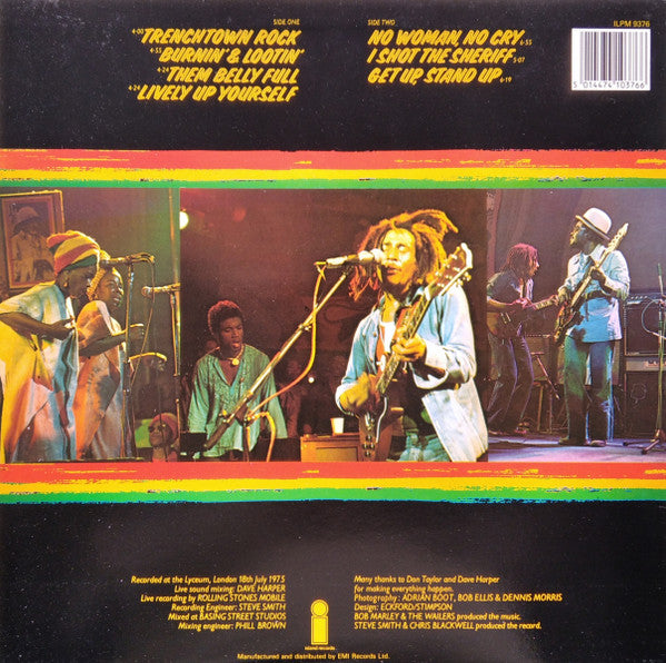 Bob Marley & The Wailers – Live! LP vinyl record, image 2 of 6