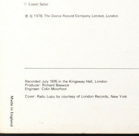 Johannes Brahms, Radu Lupu – Radu Lupu Plays Brahms LP vinyl record, image 5 of 6