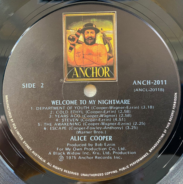 Alice Cooper – Welcome To My Nightmare LP vinyl record, image 4 of 4