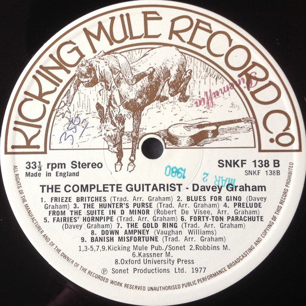 Davy Graham – The Complete Guitarist LP vinyl record, image 4 of 9