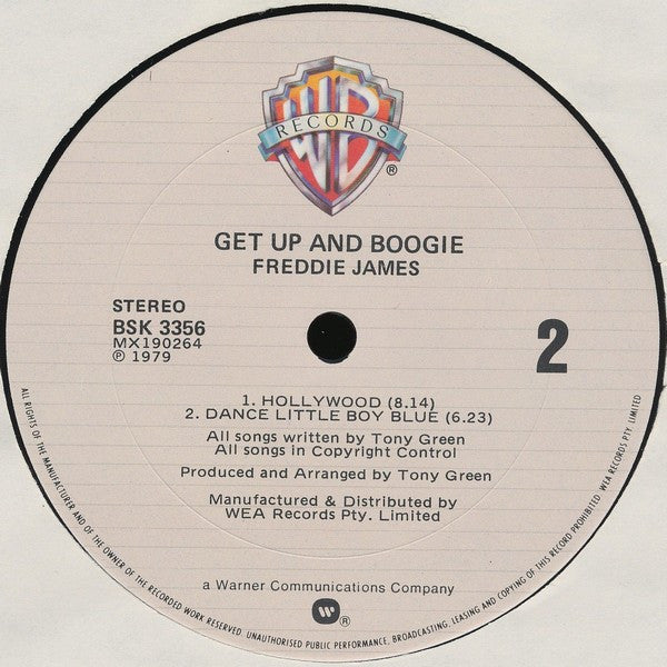 Freddie James – Get Up And Boogie LP vinyl record, image 4 of 4