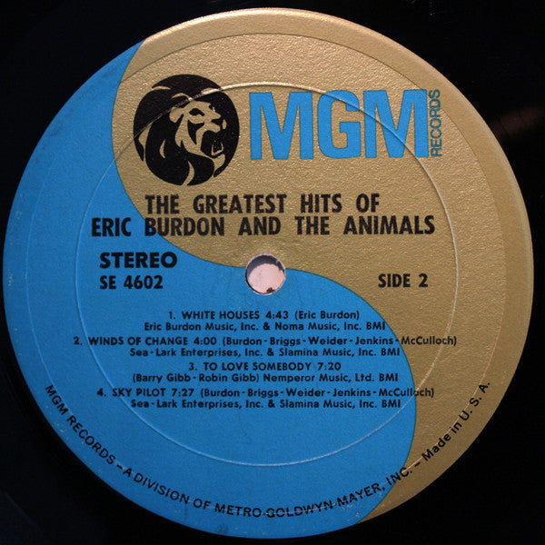 Eric Burdon & The Animals – The Greatest Hits Of Eric Burdon And The Animals LP vinyl record, image 4 of 4