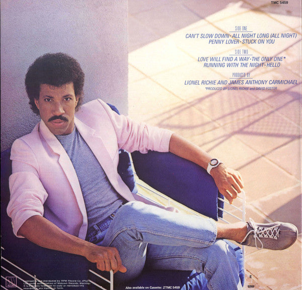 Lionel Richie – Can't Slow Down LP vinyl record, image 4 of 7
