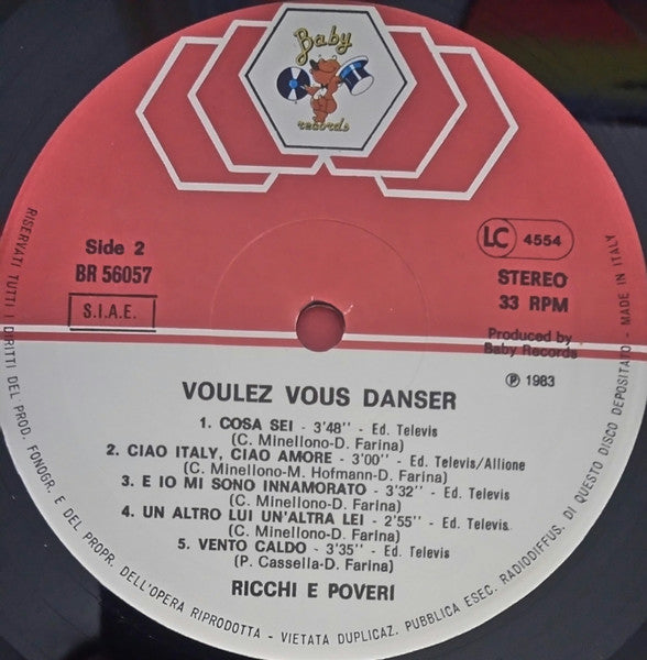Ricchi e Poveri – Voulez Vous Danser LP vinyl record, image 6 of 5