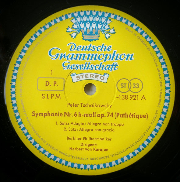 Pyotr Ilyich Tchaikovsky, Berliner Philharmoniker, Herbert von Karajan – Symphonie Nr.6 h-moll »Pathétique« LP vinyl record, image 3 of 4