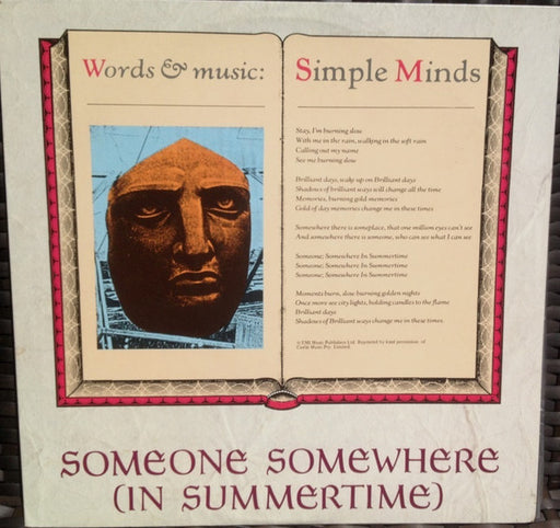 Simple Minds – Someone Somewhere (In Summertime) 12" vinyl record, image 1 of 4