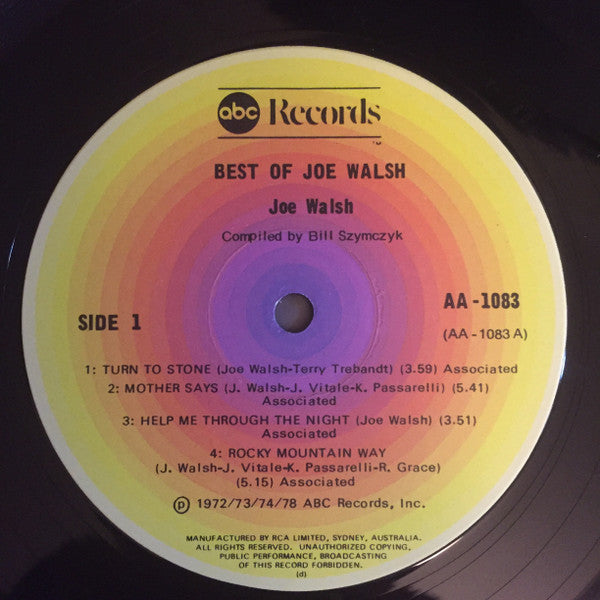 Joe Walsh – The Best Of Joe Walsh LP vinyl record, image 5 of 6
