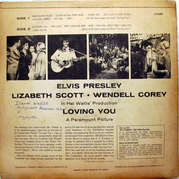 Elvis Presley – Loving You LP vinyl record, image 2 of 4