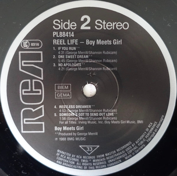 Boy Meets Girl – Reel Life LP vinyl record, image 4 of 6