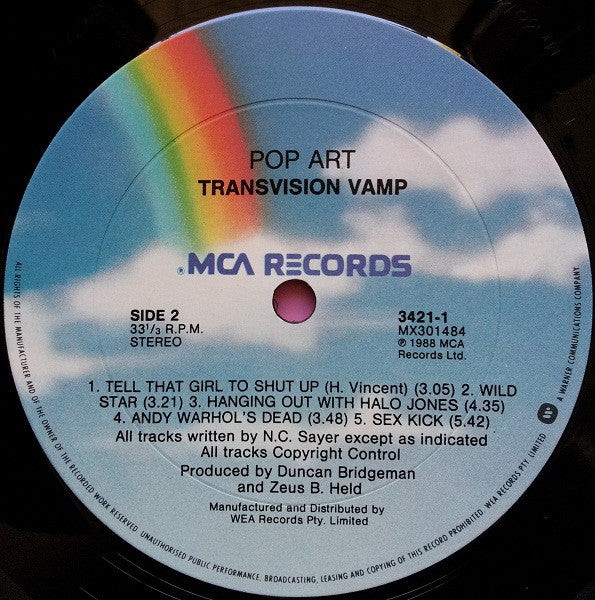 Transvision Vamp – Pop Art LP vinyl record, image 6 of 6