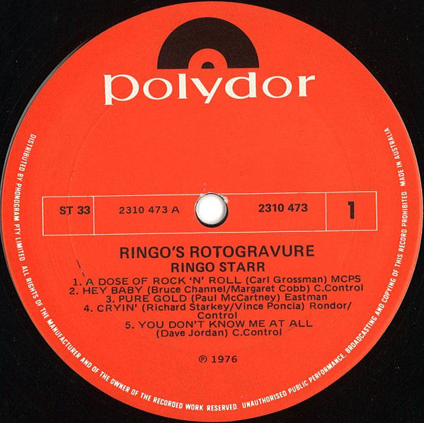 Ringo Starr – Ringo's Rotogravure LP vinyl record, image 3 of 8