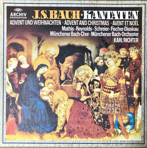 Johann Sebastian Bach, Edith Mathis, Sheila Armstrong, Hertha Töpper, Anna Reynolds, Peter Schreier, Ernst Haefliger, Dietrich Fischer-Dieskau, Theo Adam, Münchener Bach-Orchester, Münchener Bach-Chor, Karl Richter – Kantaten - Advent Und... (6xLP) LP vinyl record, image 1 of 10