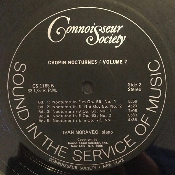Ivan Moravec, Frédéric Chopin – Nocturnes, Volume 2 LP vinyl record, image 4 of 4