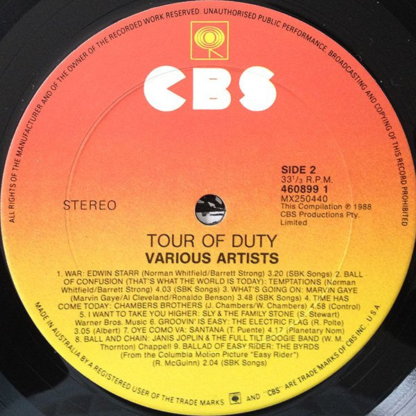 Various – Tour Of Duty LP vinyl record, image 4 of 4