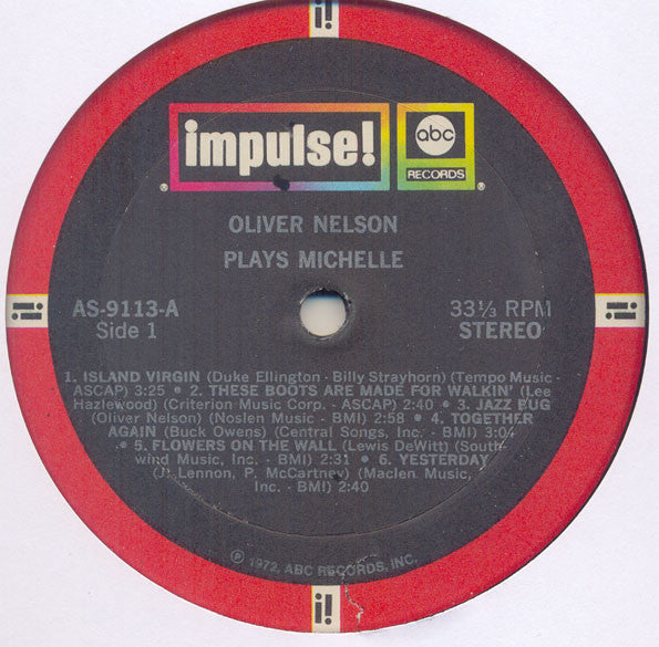 Oliver Nelson – Oliver Nelson Plays Michelle LP vinyl record, image 2 of 2