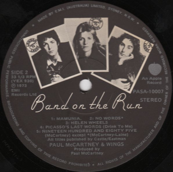 Wings – Band On The Run LP vinyl record, image 6 of 6