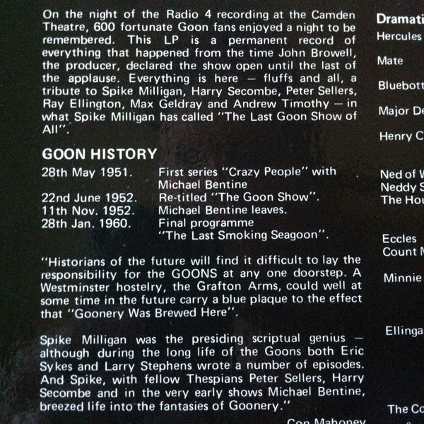 The Goons – The Last Goon Show Of All LP vinyl record, image 3 of 6