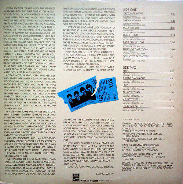 The Beatles, The Beatles – The Beatles At The Hollywood Bowl = ザ・ビートルズ・スーパー・ライヴ!（アット・ハリウッド・ボウル） LP vinyl record, image 7 of 10